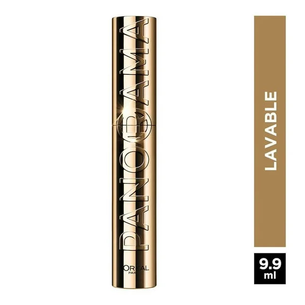 L'Oréal Paris, mascara de pestañas voluminizadora Panorama lavable, Ojos visiblemente más grandes, 9.9ml